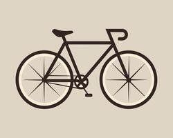 Simple Illustration of a Classic Bicycle vector
