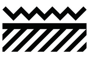 Abstract black and white zigzag and stripe pattern design. vector