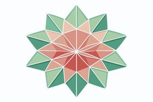 Geometric starburst design in muted tones. vector