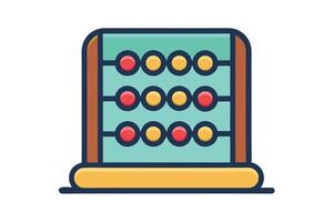 Abacus Game Illustration for Educational Resources vector