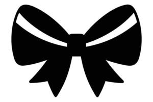 A simple black and white bow icon. vector