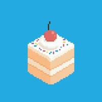 pixel art cake vector