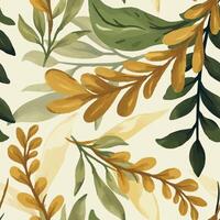 Watercolor foliage design with fantasy charm for background use vector