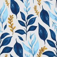 Enchanted botanical watercolor repeat pattern for background art vector