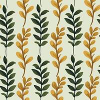 Flowing leafy watercolor pattern for a mystical background vector
