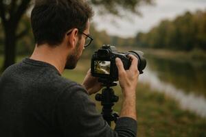 Photographer Captures Nature Reflection by the River During a Cloudy Afternoon photo