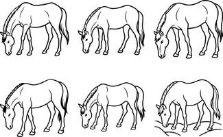 how to draw a horse step by step vector