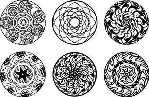 Isolated Hand Drawn Circles and Doodle Patterns vector