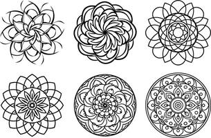 Hand Drawn Round Design Elements and Textures vector