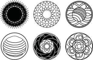 Abstract Round Doodles and White Background Textures vector