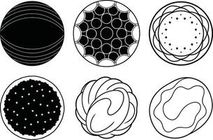 Hand Sketched Round Doodles and Texture Pack vector
