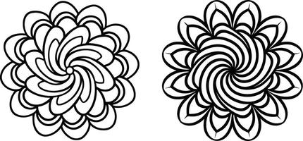 Abstract Round Scribble Shapes and Texture Pack vector