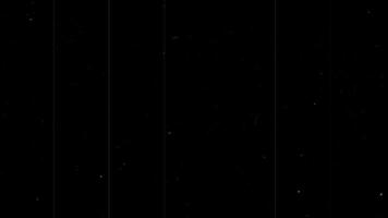 Film grain texture with a black background. Noise, dust texture overlay with white vertical bad interference. Horizontal composition. video