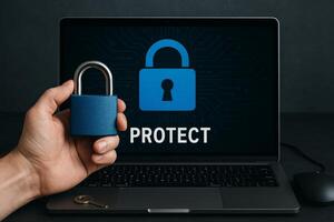 Secure Your Digital Assets With Protective Measures Using a Padlock photo