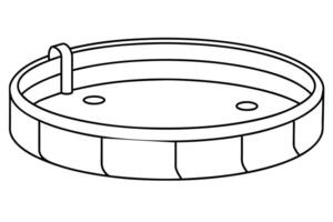 Circular Installation Diagram for a Small Structure vector