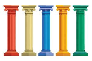 A columns Set - Classic Architecture Illustrations vector