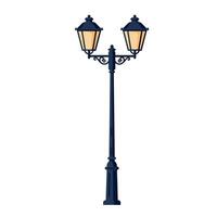 Classic street lamp design in a minimal style with elegant details and warm lighting creating a charming atmosphere art vector