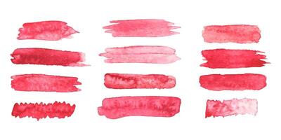 Creative use of red watercolor strokes for art projects and designs vector