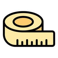 Measurement icon flat line style illustration representing precision and sizing tools, suitable for tailoring, construction, and design-related projects vector
