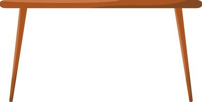 Brown table on isolated background, table illustration vector