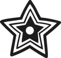 Star Pinata Silhouette - Decorative Five-Pointed Star with Concentric Layers vector