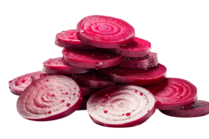 Beetroot slices isolated on transparent background png