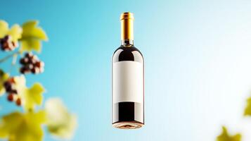 A wine bottle with a label on it photo