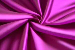 Fuchsia Silk Fabric Draped Swirls A Luxurious Texture photo