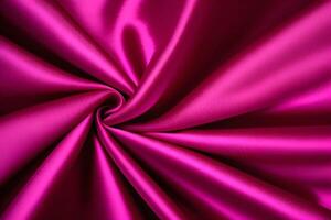 Fuchsia Silk Fabric Texture Swirling Drapes of Luxurious Pink Satin photo