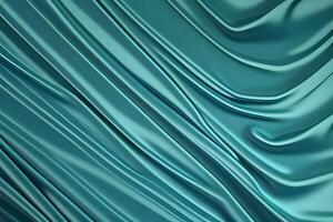 Abstract Teal Draped Fabric A Study in Texture and Flow photo