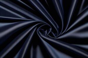 Midnight Blue Silk Swirl Luxurious Texture and Elegant Drape photo