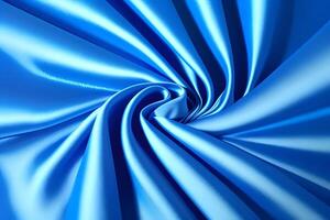 Stunning Azure Silk Swirls A Symphony of Blue Fabric Texture photo