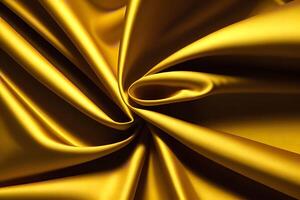 Golden Fabric Drapery Luxurious Texture and Shimmering Gold photo