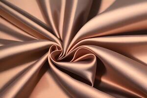 Peach Satin Fabric Texture A Luxurious Drape of Soft, Shimmering Material photo