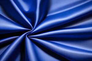 Royal Blue Satin Drape Elegant Texture and Luxurious Feel photo