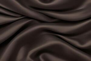 Dark Brown Silk Drapes Luxurious Texture and Elegant Flow photo