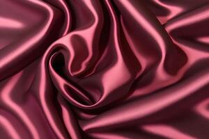 Crimson Silk Fabric Texture Luxurious Drape and Smooth Surface photo