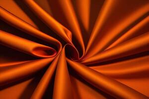 Abstract Orange Silk Swirl Luxurious Texture and Smooth Drape photo