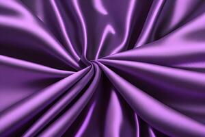 Abstract Purple Silk Fabric Swirl Luxurious Texture and Elegant Drape photo