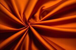 Abstract Orange Fabric Texture Luxurious Silk Drape with Rich Autumnal Hues photo