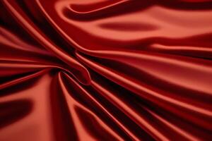 Luxurious Red Silk Drape A Study in Texture and Light photo