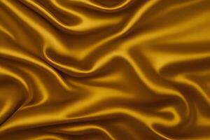 Golden Silk Fabric Texture A Luxurious and Smooth Abstract Background photo