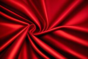 Crimson Swirl A Luxurious Red Satin Drape photo