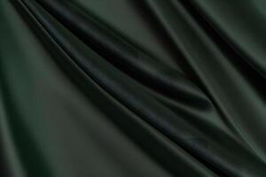 Deep Emerald Green Silk Fabric Drape Luxurious Texture and Sophisticated Style photo