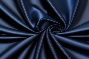 Navy Blue Silk Fabric Drape Abstract Background photo