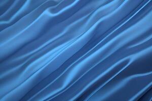 Abstract Blue Silk Drapery A Serene Study in Texture and Light photo