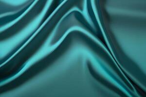Teal Silk Drapery Abstract Background Texture photo