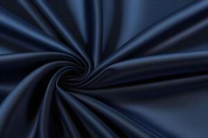 Navy Blue Silk Fabric Swirl Elegant Draped Texture photo