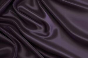 Dark Purple Satin Drape Luxurious Texture and Smooth Curves photo