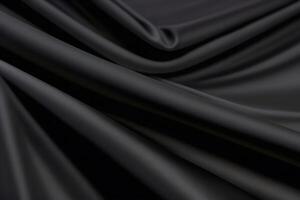 Abstract Dark Fabric Drape Elegant Black Textile Texture photo